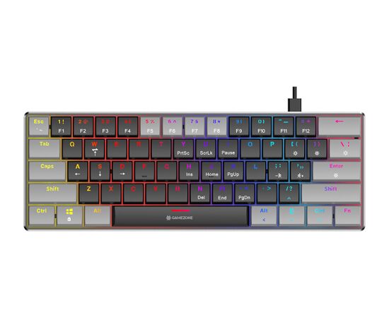 Tracer 47869 Gamezone KEYLO 61 (Low Profile) USB Mechanical Keyboard, Black/Grey Клавиатуры