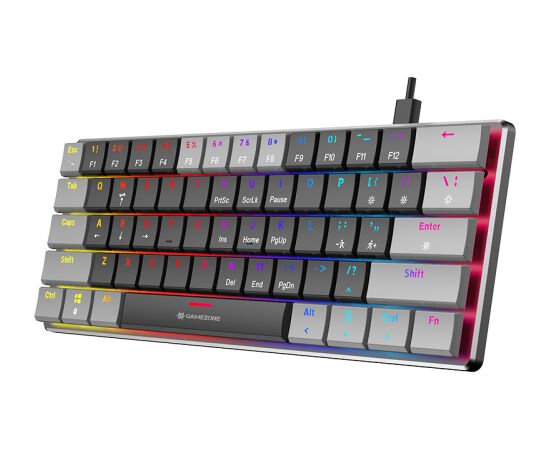 Tracer 47869 Gamezone KEYLO 61 (Low Profile) USB Mechanical Keyboard, Black/Grey Клавиатуры