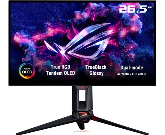 Asus ROG Swift OLED PG27UCWM (67.3 cm (26.5 inches), black, UltraHD/4K, dual mode, USB-C, DP, HDMI, 240Hz panel) Monitori