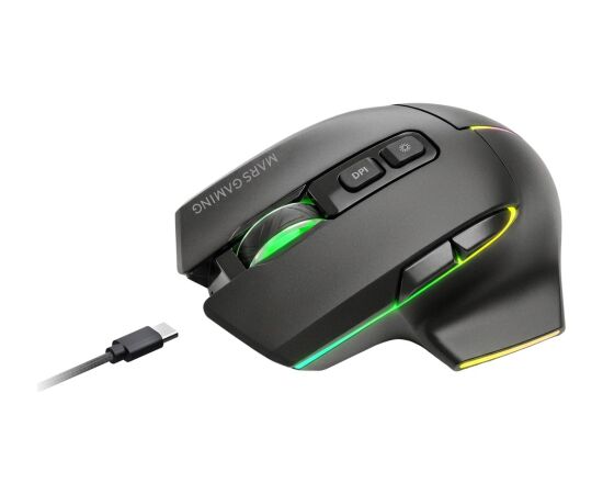 Tacens Mars Gaming MMWVECTOR mouse Right-hand RF Wireless + Bluetooth + USB Type-A Optical 12000 DPI Peles, ievadierīces