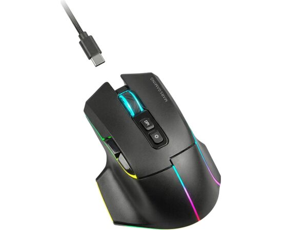 Tacens Mars Gaming MMWVECTOR mouse Right-hand RF Wireless + Bluetooth + USB Type-A Optical 12000 DPI Peles, ievadierīces