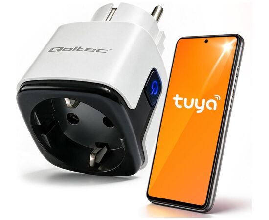 Qoltec 52710 Smart Wi-Fi Socket 16A | Timer | Energy meter | Tuya | Smart Life | Amazon Alexa | Google assistant Новинки Для дома и сада 