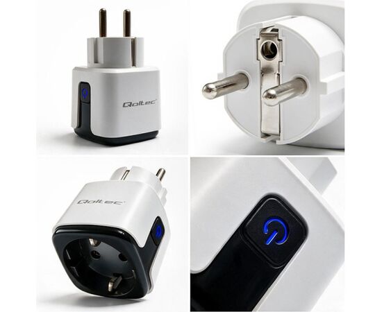 Qoltec 52710 Smart Wi-Fi Socket 16A | Timer | Energy meter | Tuya | Smart Life | Amazon Alexa | Google assistant Новинки Для дома и сада 