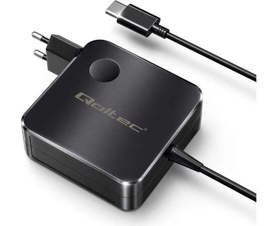 Qoltec 51778 GaN 65W charger | 5-21V | 3-3.25A | USB-C PD PPS Telefonu lādētāji 220v