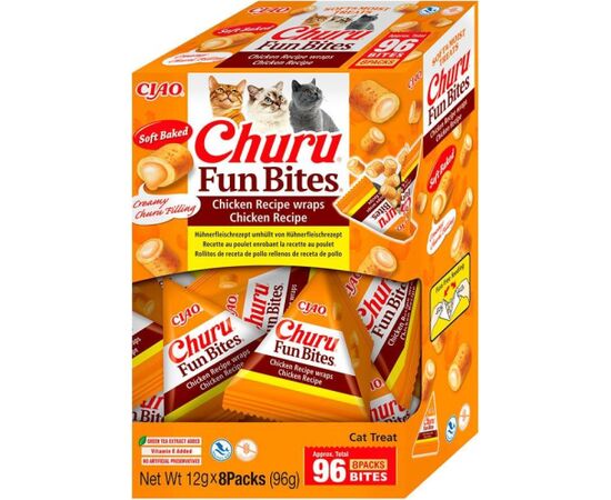 INABA Churu Fun Bites Chicken - cat treats - 8x12g Сухой корм для кошек