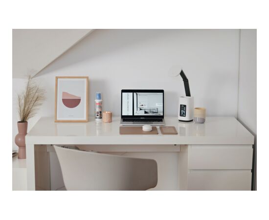 Activejet AJE-TECHNIC LED desk lamp with display white Biroja galda lampas