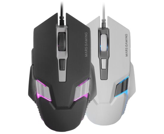 Tacens Mars Gaming MM024 mouse Right-hand USB Type-A Optical 4000 DPI Peles, ievadierīces