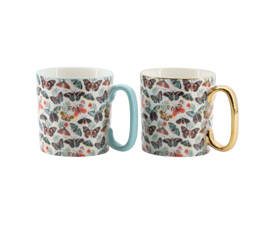 Mugs FRIENDS 2pcs 450ml, butterflies Новости, мебель, дом