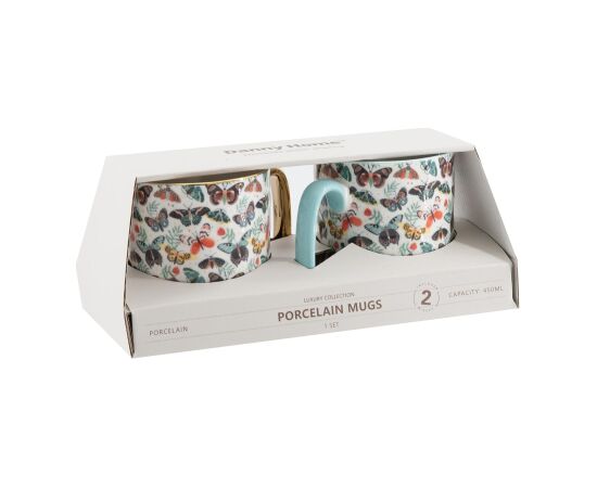Mugs FRIENDS 2pcs 450ml, butterflies Новости, мебель, дом