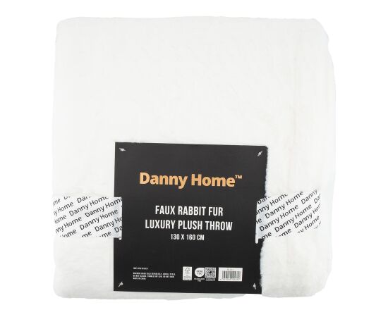 Blanket PLUSH 130x160cm, cream white Новинки Для дома и сада 