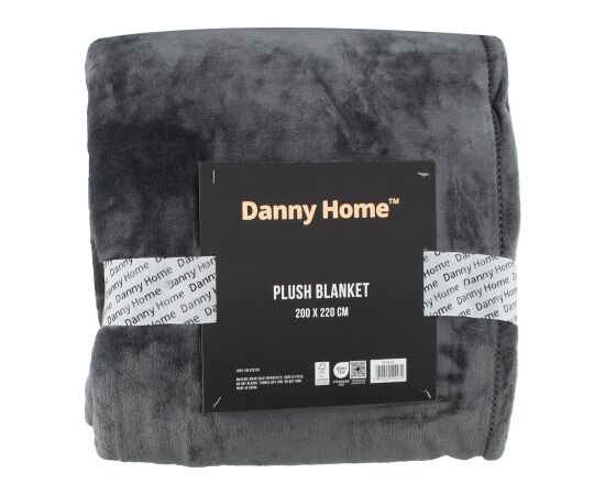 Blanket PLUSH XL 220x200cm, dark grey Новинки Для дома и сада 