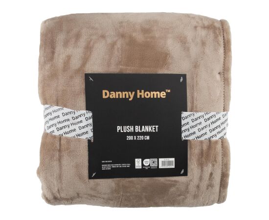 Blanket PLUSH XL 220x200cm, dark beige Новинки Для дома и сада 