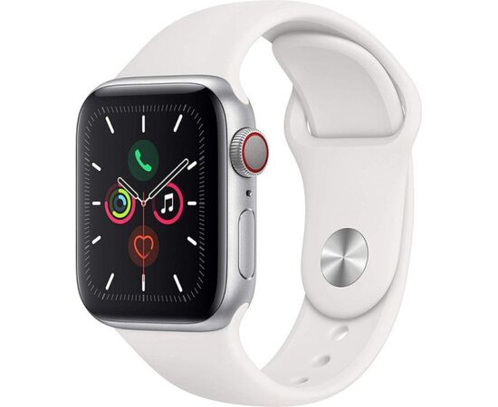 Apple   Watch Series 5 GPS Silver 44mm Aluminium Sport Case White Smart-Watch Pulksteņi