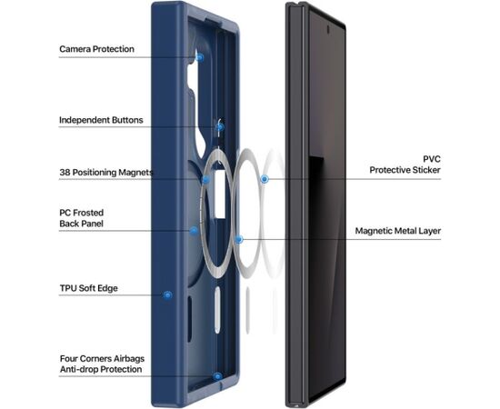 Case Dux Ducis Yind MagSafe Samsung F976 Z Fold8 Ultra black Neoriģinālie Maciņi