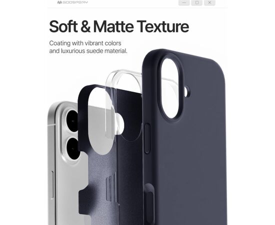 Case Mercury Pure Magsafe Silicon Case Apple iPhone 17 dark blue Neoriģinālie Maciņi