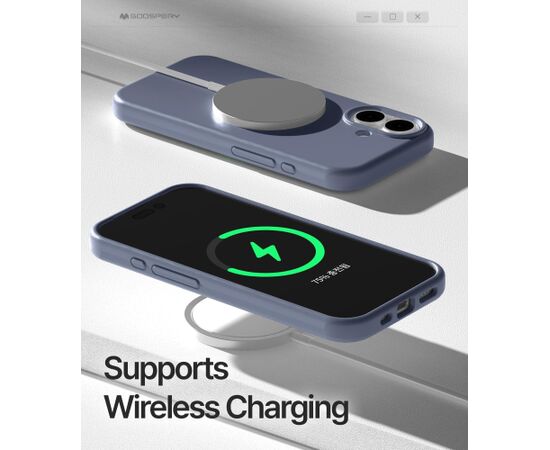 Case Mercury Pure Magsafe Silicon Case Apple iPhone 17 lavander gray Neoriģinālie Maciņi