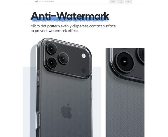 Case Mercury Jelly Clear Apple iPhone 17 transparent Neoriģinālie Maciņi