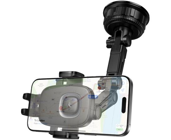 Car phone holder Hoco H89 (dashboard) black Telefonu Turētāji Auto Velo Moto