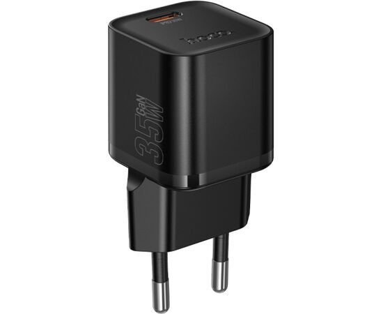 Charger Hoco N66 35W GaN USB-C black Telefonu lādētāji 220v