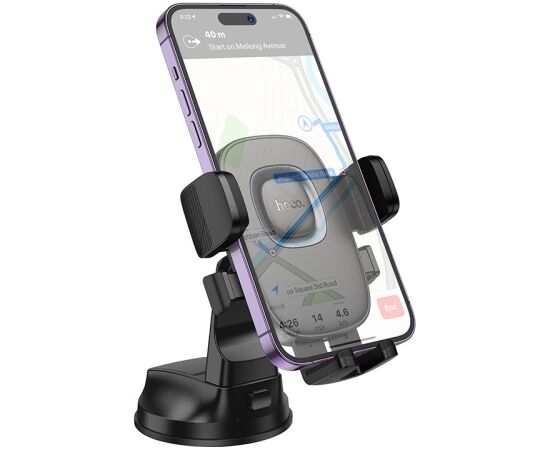 Car phone holder Hoco H76 (dashboard) black Telefonu Turētāji Auto Velo Moto