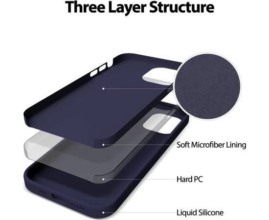 Чехол Mercury "Silicone Case" Apple iPhone 13 темно синий Чехлы - альтернативные