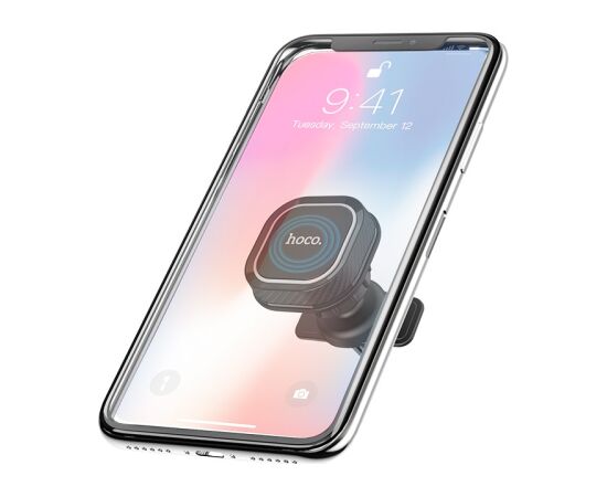 Car phone holder Hoco CA52 for using on ventilation grille, magnetic, black-gray Telefonu Turētāji Auto Velo Moto