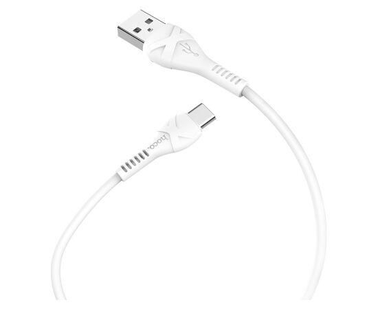 USB кабель HOCO X37 Cool Power "Type-C" 1.0m белый Дата USB-кабели
