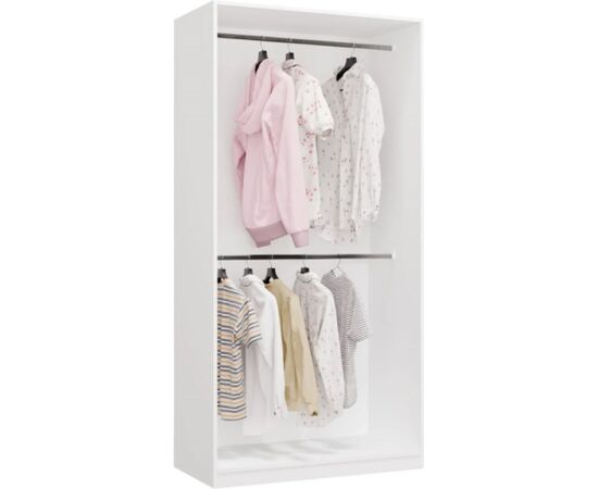 Top E Shop OPENO 2W WHITE Wardrobe – Modular Wardrobe with 2 Rails for the Bedroom Jaunumi -Dārzam