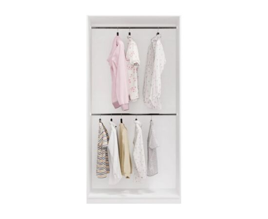 Top E Shop OPENO 2W WHITE Wardrobe – Modular Wardrobe with 2 Rails for the Bedroom Jaunumi -Dārzam
