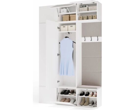 Top E Shop HAGA III 2SZ1W Wardrobe, White Jaunumi -Dārzam