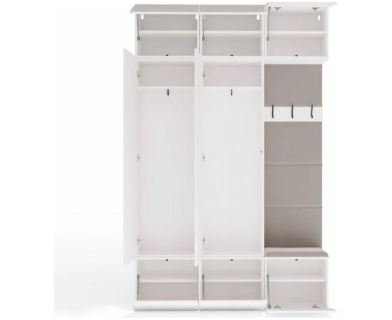 Top E Shop HAGA III 2SZ1W Wardrobe, White Jaunumi -Dārzam