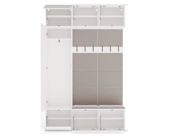 Top E Shop HAGA III 1SZ2W Wardrobe, White Jaunumi -Dārzam