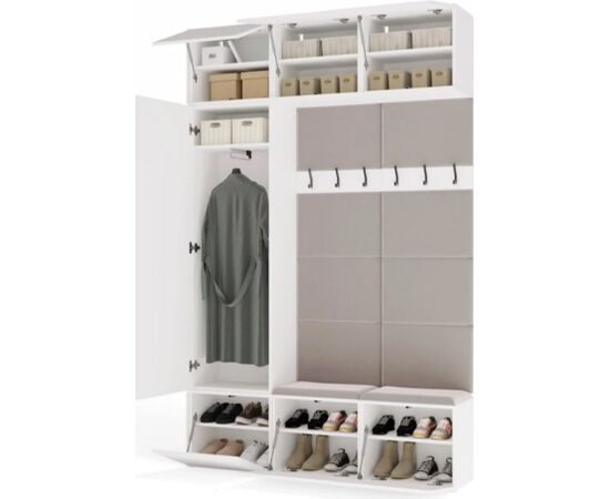Top E Shop HAGA III 1SZ2W Wardrobe, White Jaunumi -Dārzam