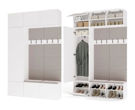 Top E Shop HAGA III 1SZ2W Wardrobe, White Jaunumi -Dārzam