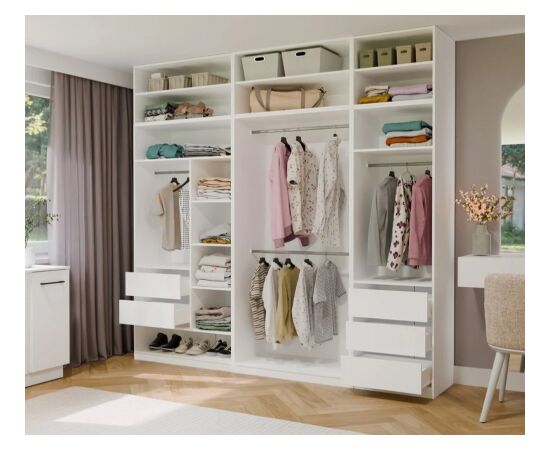 Top E Shop OPENO 60 WHITE Extension Unit – Modular Wardrobe Shelf, 60 cm, for the Bedroom Jaunumi -Dārzam