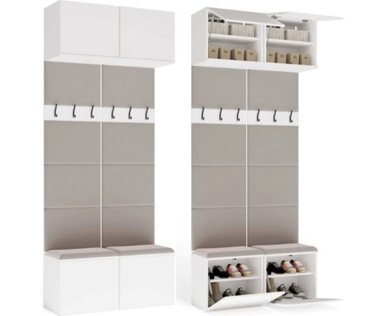 Top E Shop HAGA II 2W White Wardrobe Jaunumi -Dārzam