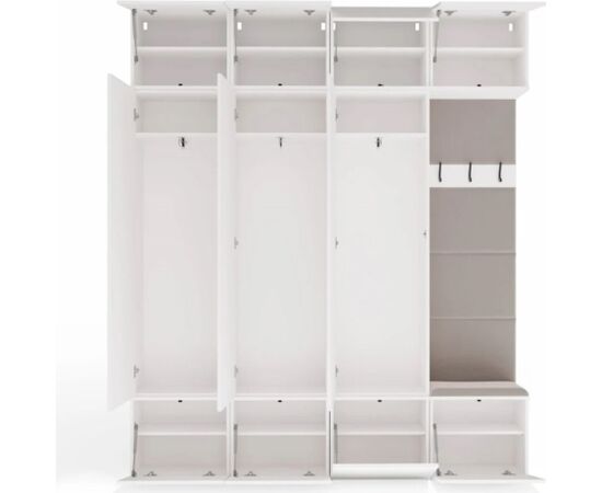 Top E Shop HAGA IV 3SZ1W Wardrobe – White Jaunumi -Dārzam