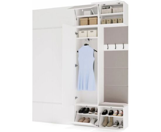 Top E Shop HAGA IV 3SZ1W Wardrobe – White Jaunumi -Dārzam