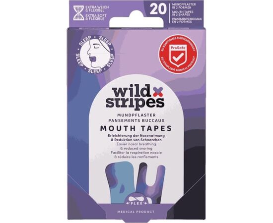 Nivea WILD STRIPES_Mouth Patches plastry na usta przeciw chrapaniu Sunset 20szt. Akumulatori
