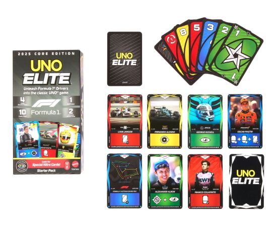 Mattel UNO ELITE F-1 karty (Starter Pack) (JLV42) Galda spēles