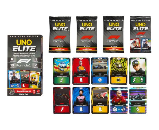 Mattel UNO ELITE F-1 karty (Starter Pack) (JLV42) Galda spēles