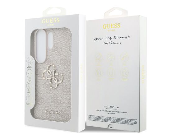 Guess PU 4G Metal Logo Case Aizsargapvalks priekš Samsung Galaxy S26 Ultra Neoriģinālie Maciņi