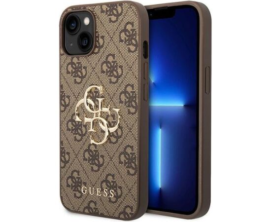 Guess 4G Big Metal Logo Back Case Aizsargapvalks Priekš Apple iPhone 15 Neoriģinālie Maciņi