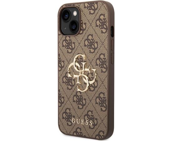 Guess 4G Big Metal Logo Back Case Aizsargapvalks Priekš Apple iPhone 15 Neoriģinālie Maciņi