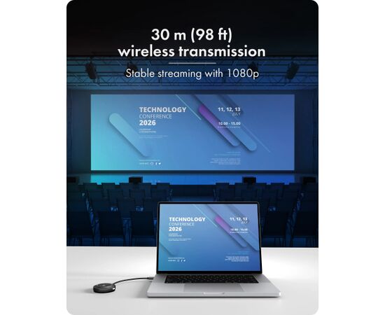 Raidsonic Wireless USB-C to HDMI Video Transmission System IB-WL101 Jaunumi - Viedierices