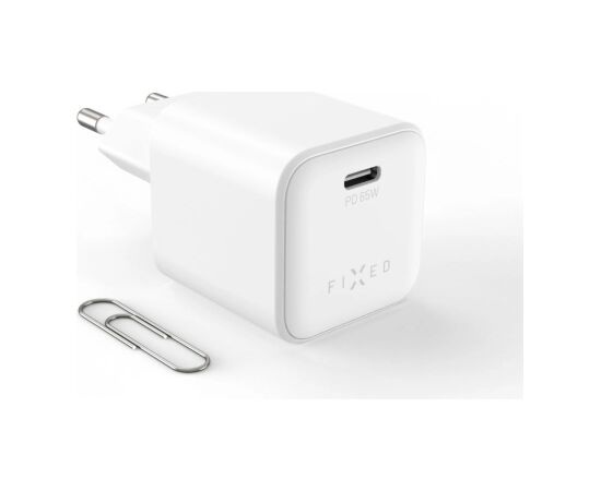 Fixed Mini GaN power adapter with USB-C output and PD support, 65W Jaunumi - Viedierices