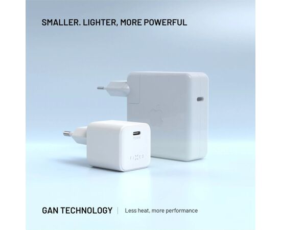 Fixed Mini GaN power adapter with USB-C output and PD support, 65W Jaunumi - Viedierices