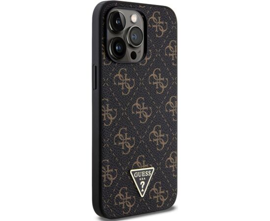 Guess Apple  iPhone 15 Pro Max 4G Triangle Metal Logo Black Чехлы - альтернативные