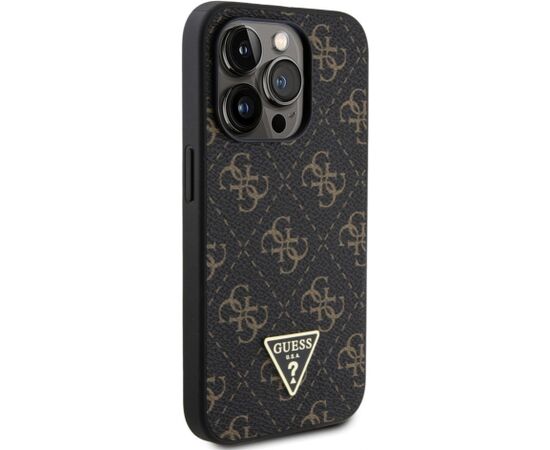Guess Apple  iPhone 15 Pro 4G Triangle Metal Logo Black Чехлы - альтернативные