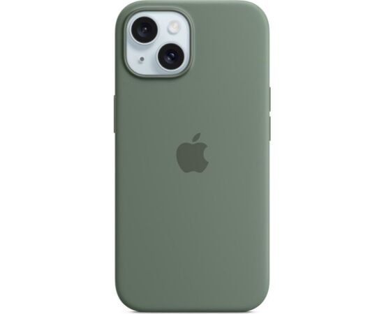 Apple -  iPhone 15 Silicone Case with MagSafe - Cypress Neoriģinālie Maciņi